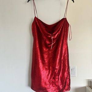Zara sequin red dress (size M). New with tag